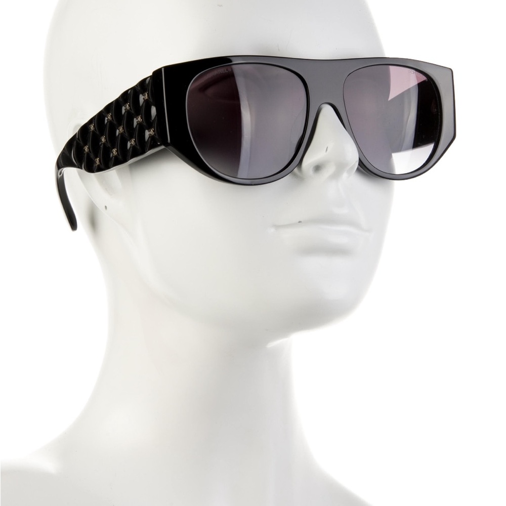 Chanel Cc Interlocking Logo Chic Black Sunglasses - image 4